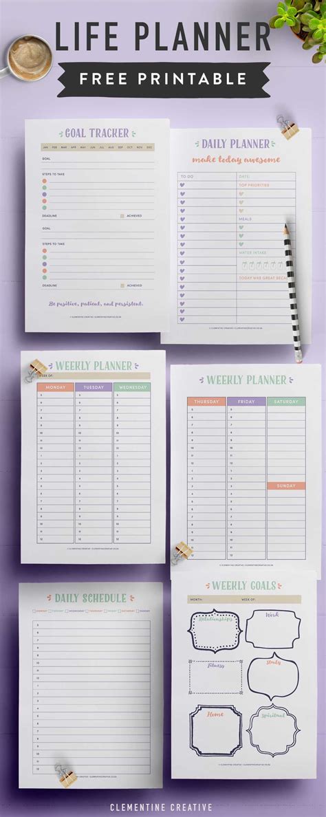 printable life planner     organized life