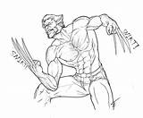 Wolverine Logan Colorir sketch template