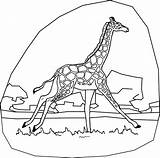 Giraffe Coloring Pages Printable Kids Giraffes Print Color Animal Animals Fun Stuff Name sketch template