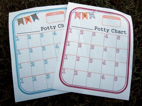 potty training chart  printable  scrap shoppe