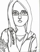 Portrait Line Contour Drawing Self Continuous Drawings Sketches Coloring Getdrawings Pages Choose Board Deviantart sketch template