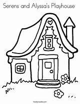 Cottage Bunglow Noodle Playhouse sketch template