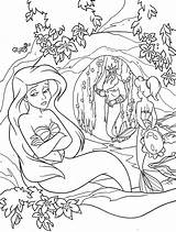 Ariel Coloring Pages Mermaid Little Adult Getdrawings sketch template