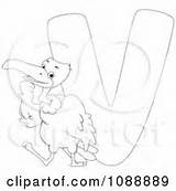 Vulture Outlined Coloring Illustration Clipart Royalty Vector Alphabet Animals Ii sketch template