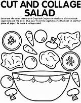 Salad Cut Coloring Collage Pages Crayola Color Pencils sketch template