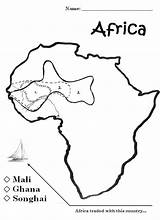 Mali Ghana Map Ancient Outline Coloring Africa Maps Pages African Template Kids Musa Mansa Worksheets Songhay Choose Board sketch template