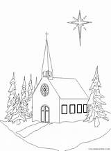 Coloring Pages Coloring4free Church Winter Related Posts sketch template