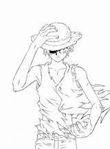 Luffy Hitam Zoro Ace Lineart Pngegg sketch template