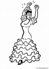Flamenco Bailarinas Danza sketch template