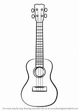 Ukulele Drawing Draw Step Drawingtutorials101 Guitar Learn Instruments Musical sketch template