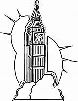 London Coloring Clock Pages Tower Ben Big Drawing Tall Shine Netart Building Getdrawings Printable Kids Getcolorings sketch template