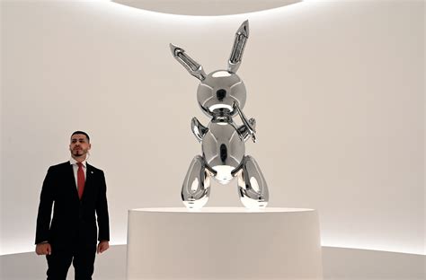 jeff koons rabbit fetches record  million  ny auction  boston globe