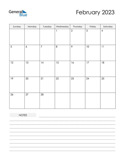 printable calendar february