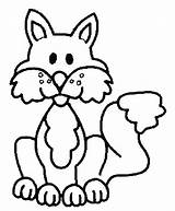 Fox Face Cliparts Cartoon Coloring Pages sketch template