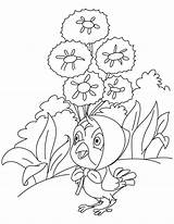Chick Cornflower Selling Coloring sketch template