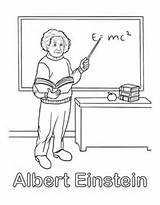 Einstein Coloring Albert sketch template