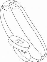 Cucumber Slice Coloring Pages Drawing Kids Getdrawings Popular sketch template