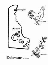 Delaware State Map Outline Coloring Pages Shape Printables Usa Go Print Next Back sketch template