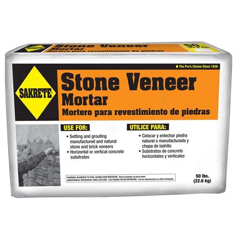 sakrete  lb stone veneer mortar   home depot