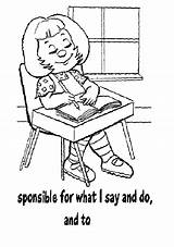 Girl Daisy Coloring Scout Responsible Say Do Petal Scouts Respect Law Others Myself Popular Downloadable Zip  Mom sketch template