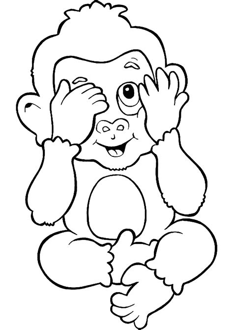 monkey coloring pages  print monkeys kids coloring pages