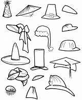 Coloring Hat Pages Hats Kids sketch template