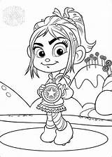 Ralph Vanellope Wreck Schweetz Mondes Spaccatutto Colorier Coloriages Penelope Coloring sketch template