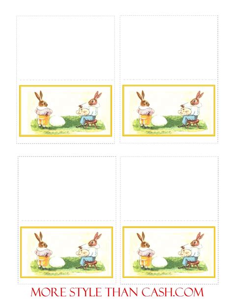 easter place cards printable  printable