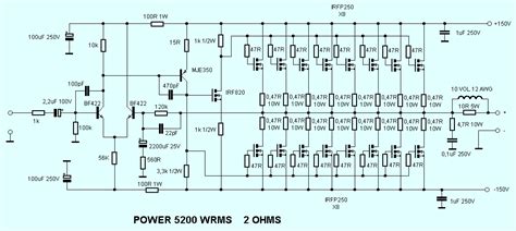 mosfet power amplifier  irfp amplifier circuit design