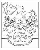 Coloring Pages Friends Adult Colouring Color Sheets Valentine Friend Printable Forever Kids Bible Loves Adults Times Scrapbook Printables Book Sheet sketch template