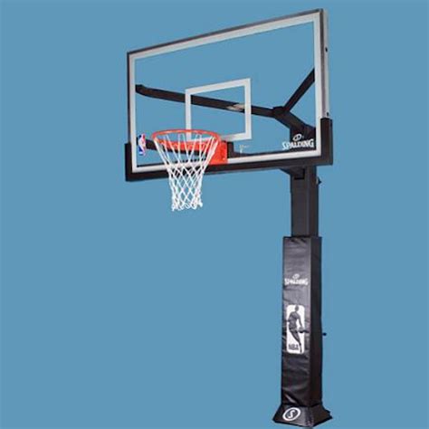 spalding arena view basketball system agp   glass backboard