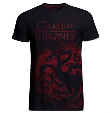 Game Of Thrones Official T Shirt Distressed Dragon Of House Targaryen