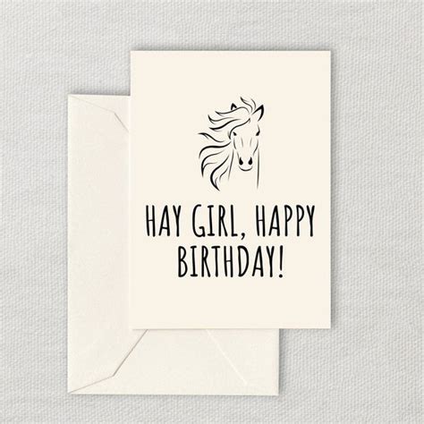 printable horse lover birthday card equestrian birthday card etsy