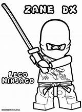 Ninjago Lego Coloring Pages Kai Print Zx sketch template