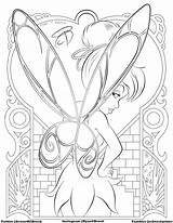 Coloring Pages Tinkerbell Disney Adult Choose Board Princess Deviantart sketch template