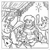 Coloring Jesus Pages Christmas Baby Manger Sunday School Born Nativity Isaac Printable Bible Print Scene Color Kids Colouring Sheet Christian sketch template