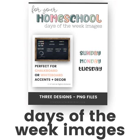 weekday images theme   week create  homeschool