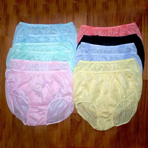 12 pair 7 colors yellow women s nylon brief panties vintage style