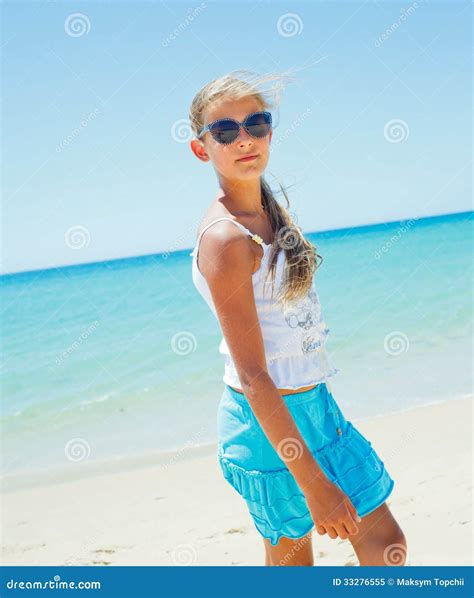 Cute Girl On The Beach Stock Image Image Of Sand Nature 33276555