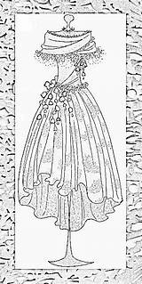 Patterns Adults Dresses Digi Stamps sketch template
