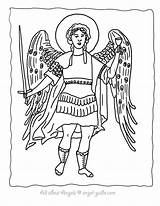 Michael Archangel Coloring St Color Clipart Archangels Angel Pages Holy Clipground 22kb 792px Print Popular sketch template