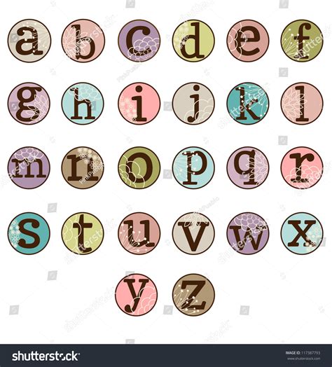dot alphabet set  letters numbers stock vector  shutterstock