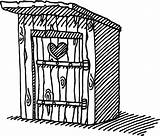 Outhouse Vector Cartoon Heart Illustrations Clip Wooden Drawing Stock Illustration Getdrawings sketch template
