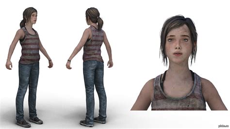 39 awesome the last of us ellie 3d model free mockup