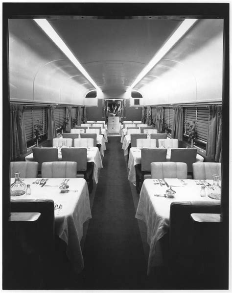 interior view   dining car   consist  fort worth  denver burlington railways