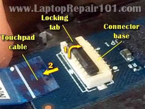 laptop repair   repair broken touchpad connector
