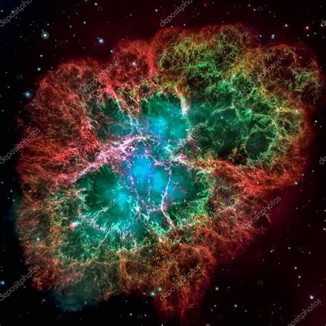 crab nebula   remnant   stars supernova explosion stock photo