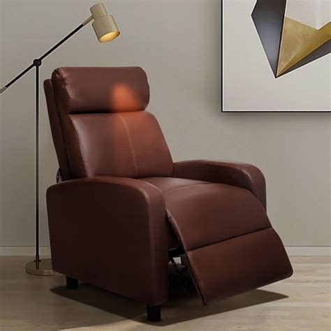 single recliner chair sofa modern wingback leather reclining chair easy