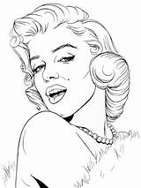 Monroe Marilyn Drawing Coloring Pages Adult Pop Drawings Portrait Colouring Girls Choose Board Color sketch template