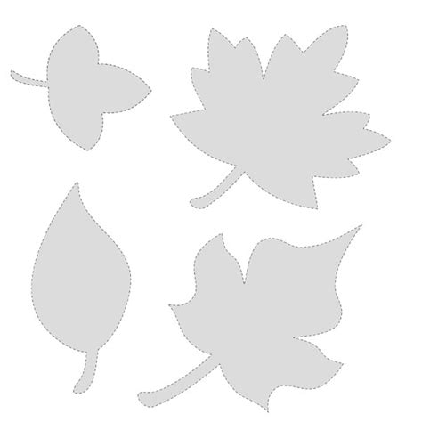 leaf shapes templates clipart
